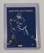Auston Matthews Limited Edition Artist Signed Toronto Maple Leafs Card 3/10