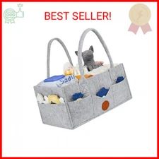Maliton Diaper Caddy Organizer - Diaper Caddy for Baby Nursery Storage, Felt Dia