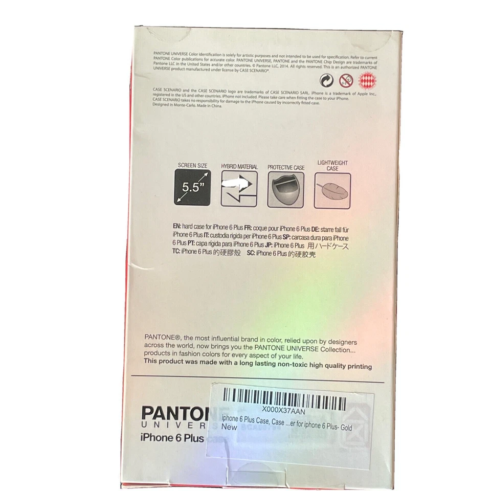 Funda Pantone Universe Escenario Metálica Dorada Cubierta Parachoques Para iPhone 6 Plus Foto 3 de 4