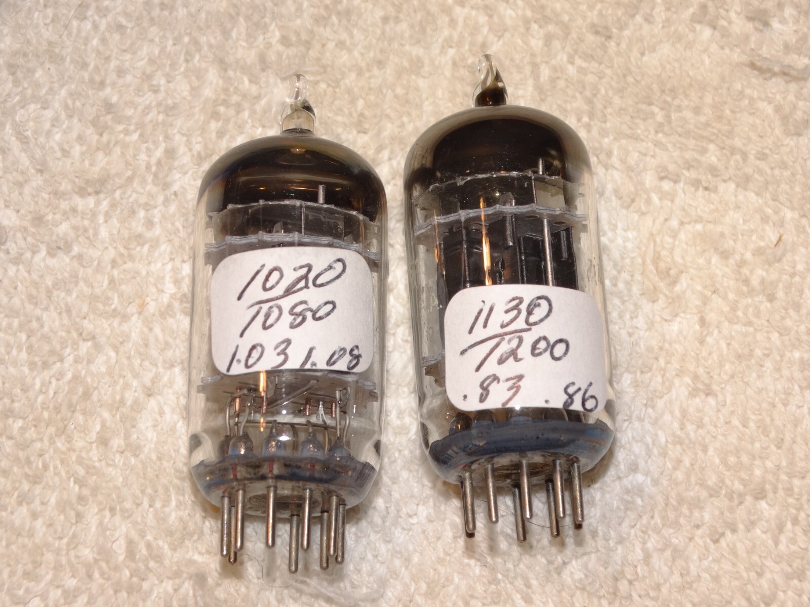 2 x JG-5751(12ax7) G.E. Tubes*Very Strong Testing*3-Mica*Black Plates-D*  #5