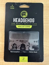 Zootility Tools, HeadgeHog Pocket Comb, Multi Tool Bottle Opener - Silver