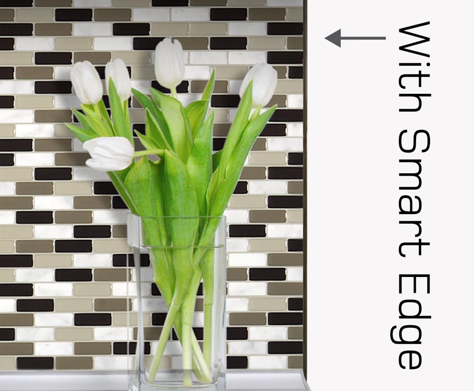 Smart Tiles SmartEdge Ambra Peel and Stick Finishing Edge Backsplash Border - Image 3 of 4