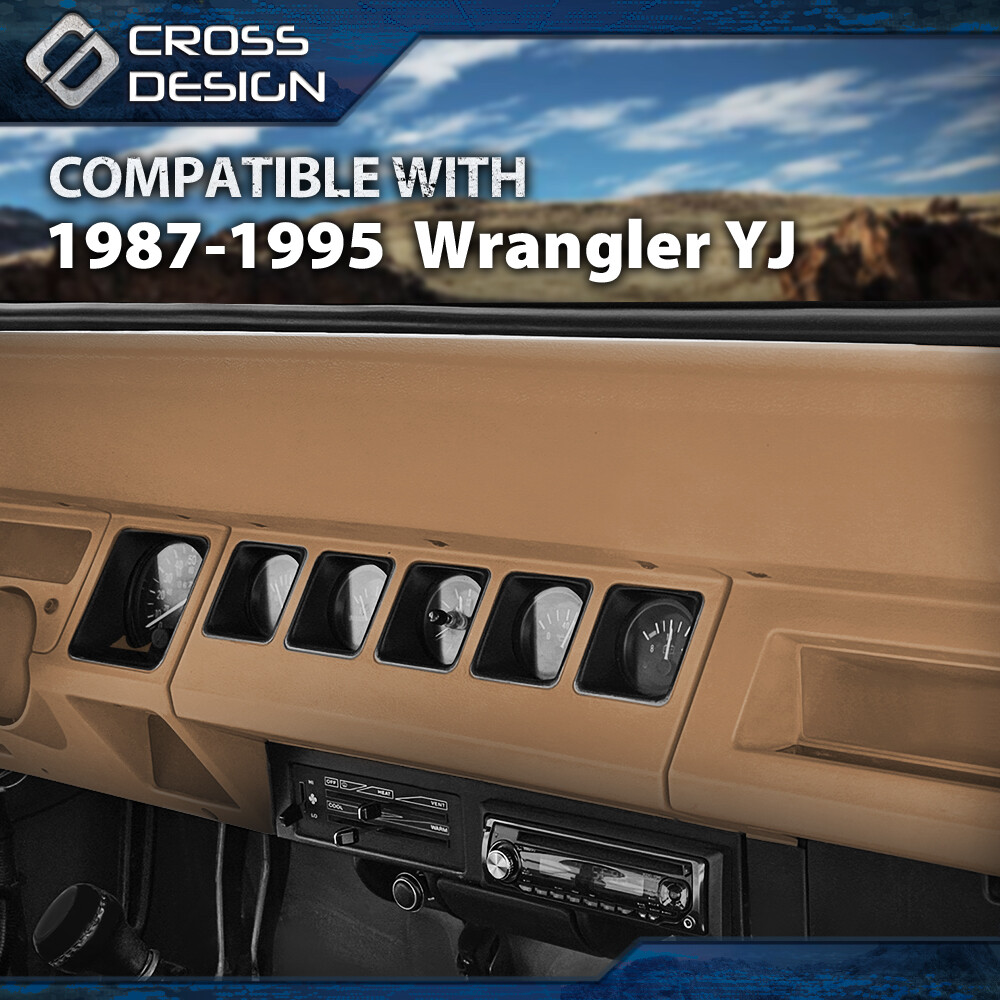 Fit For 1987-95 Jeep Wrangler YJ Center Gauge Radio Dash Bezel Trim Yellow New thumbnail 9