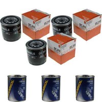 3X Original Mahle / Knecht ÖLfilter OC 313 + 3X SCT Motor Flush MotorspüLung