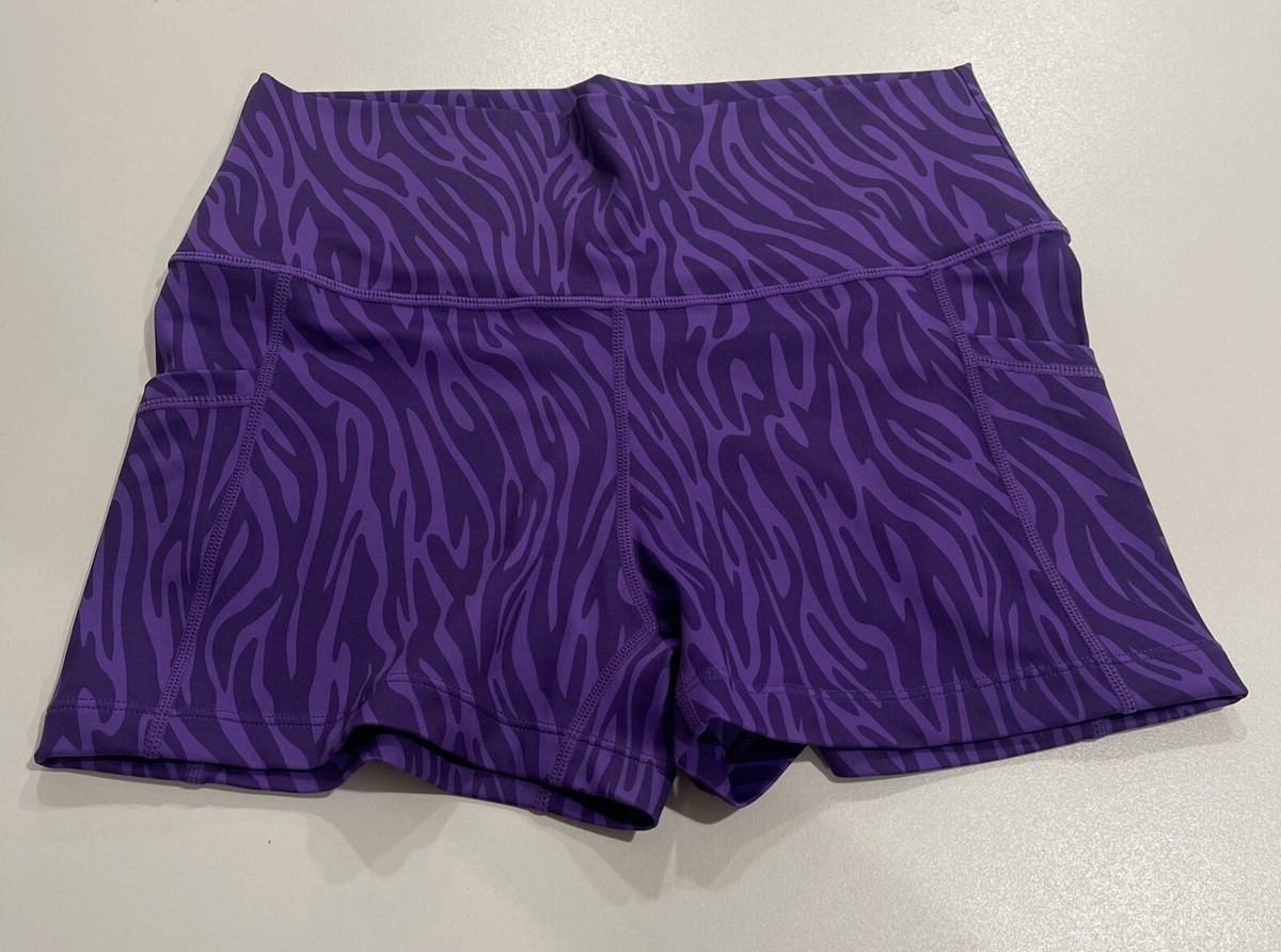 CVG Women's Purple Zebra Shorts With Pockets Medium