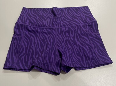 CVG Women’s Purple Zebra Shorts With Pockets Medium