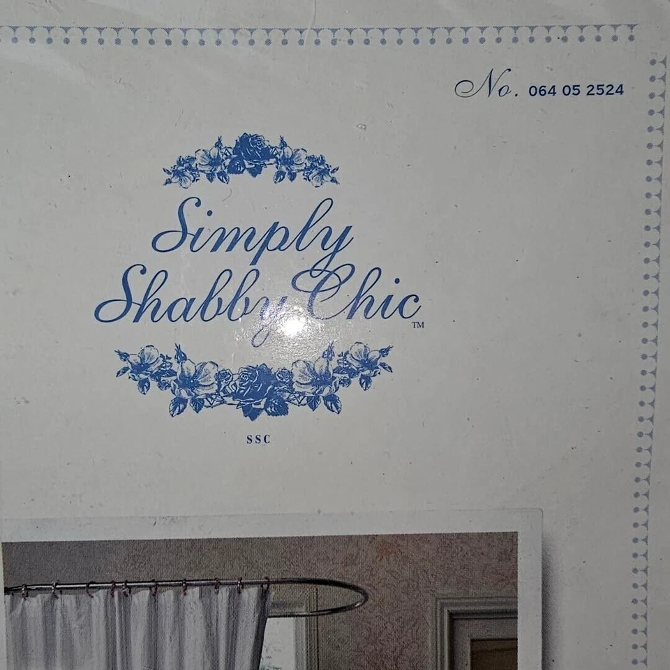 Cortina de Ducha Simply Shabby Chic SEGUNDA DE FÁBRICA 72" X 72" Algodón Nunca Usada Foto 2 de 4