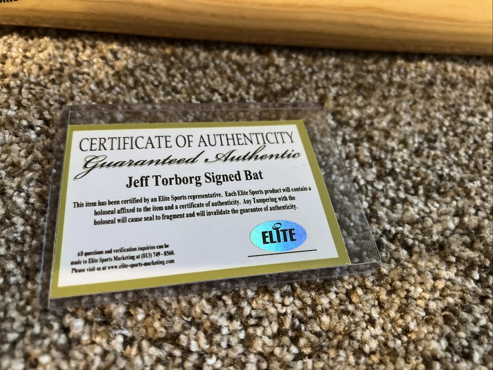 Jeff Torborg Autographed Bat Rawlings Bigstick Elite Hologram And COA - Image 3 of 4