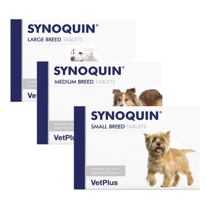 VETPLUS LIMITED Vetplus Synoquin Tablets Or Capsules Cats Dogs Joint Health All Sizes 30 Pack