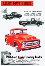 1956 Ford F-100 Advertising Poster - Beautiful Vintage-Style Art