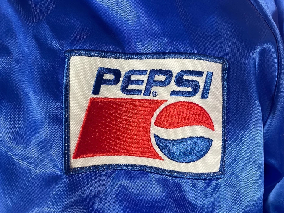 vintage Pepsi satin bomber jacket - fits L - 80s 90s soda cola promo - Image 3 of 4