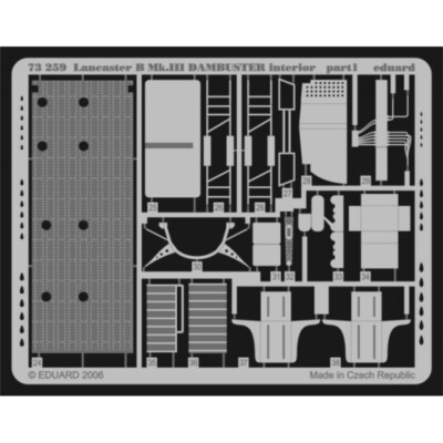 MW22 EDUARD 73259 LANCASTER B MK.III DAMBUSTER INTERIOR 1/72 PE SET for