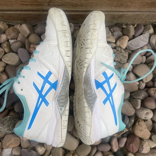 Asics Womens Gel Challenger 11 White Blue Aqua Tennis UK 6 but suggest 5.5 - Picture 3 of 8