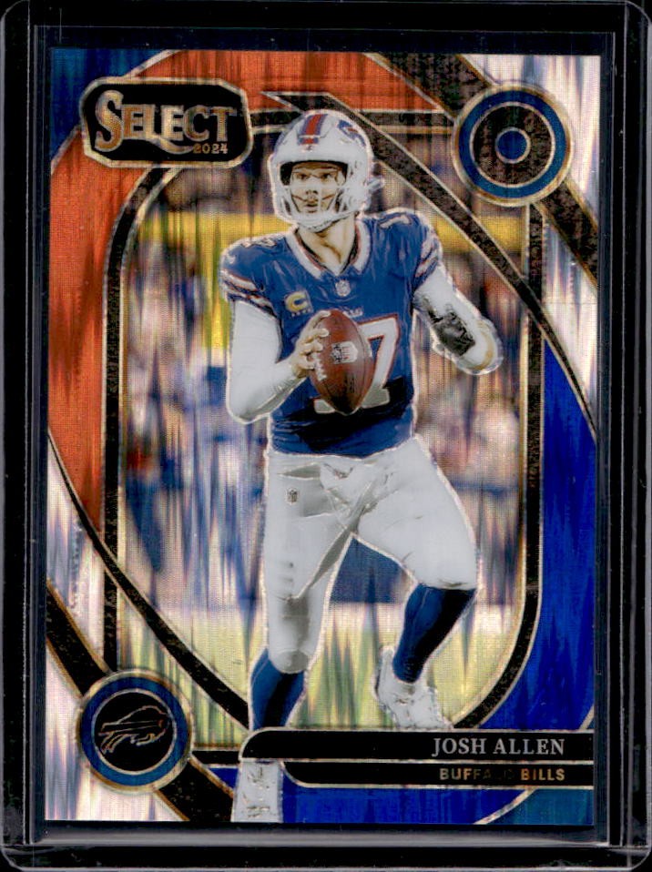 2024 Select Josh Allen Club Blue and Orange Prizm Shock #26/35 Bills