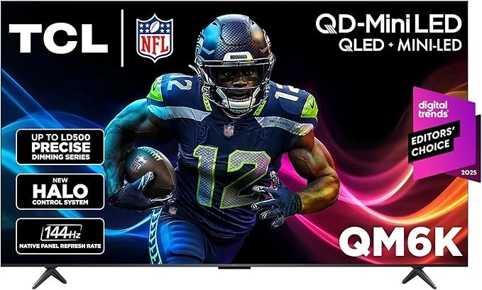 TCL 85" QM6K Mini LED QLED 4K, 120-144Hz, Google TV, Dolby Atmos, Onkyo, 2025