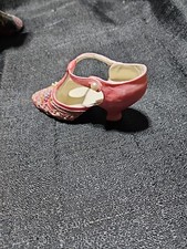 Vintage Decorative Pearls Collectable Porcelain Victorian Elegant Ladies Shoe