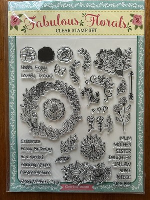 ''CLEAR IMPRESSIONS'' FABELHAFTE BLUMEN CLEAR STAMP SET