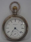 ANTIQUE ELGIN POCKET WATCH 1901 218 18S 15J w/ KEYSTONE STERLING SILVER CASE