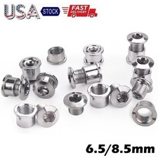 MTB Road Bike Crank Nuts Chainwheel Bolts Chainring Screws Bolt 6.5/8.5mm Steel
