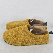  85 BOMBAS Sunday Slipper Mens 11 Gold Mustard Green Teddy Cozy Sherpa Slip On