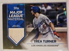 2022 Topps Series 1 Major League Material Black 130/199 Trea Turner #MLM-TT