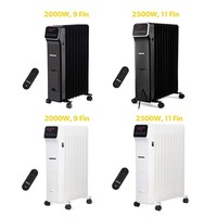 GEEPAS Oil Filled Radiator Digital Portable 9 11 Fin Heater Thermostat Remote