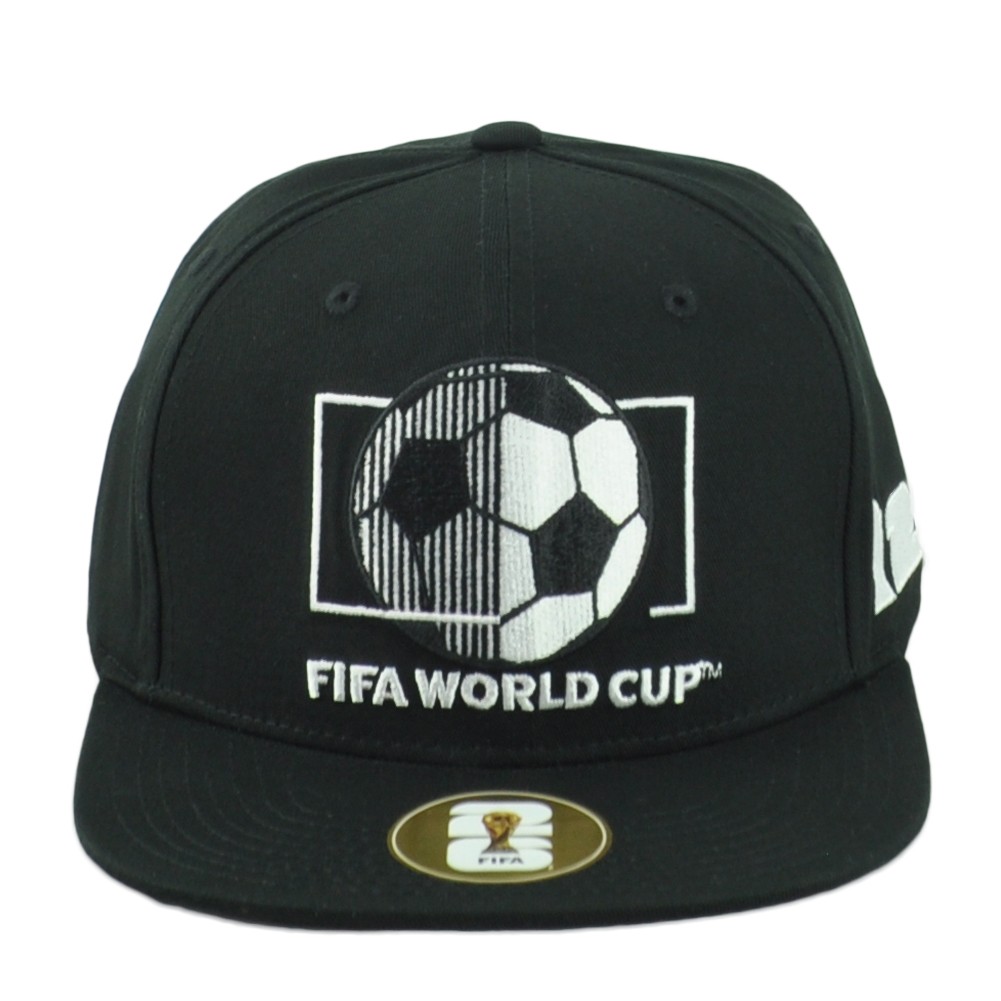 Fifa World Cup 2026 Soccer Football Black Snapback Adults Flat