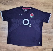 Rugby Union England 2009-2010 Away Purple Jersey Short Sleeve Size Large 