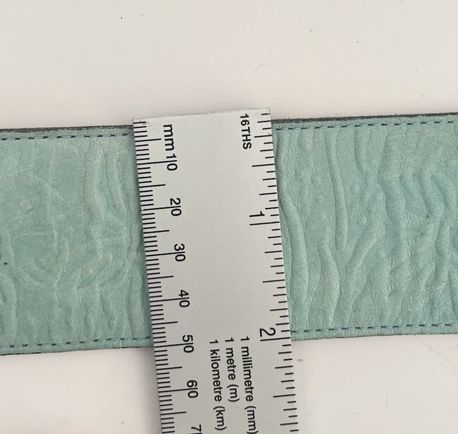 VTG Streets Ahead Wide Leather Belt w/Large Rhinestone Silver Metal Buckle SALE!