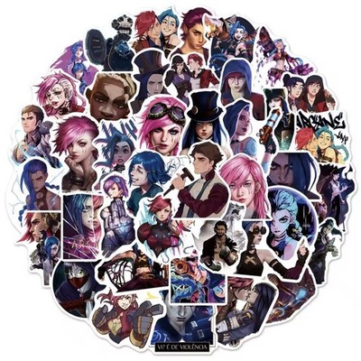 50x Arcane Sticker League of Legends Aufkleber Gaming Videospiel Stickerbomb DIY