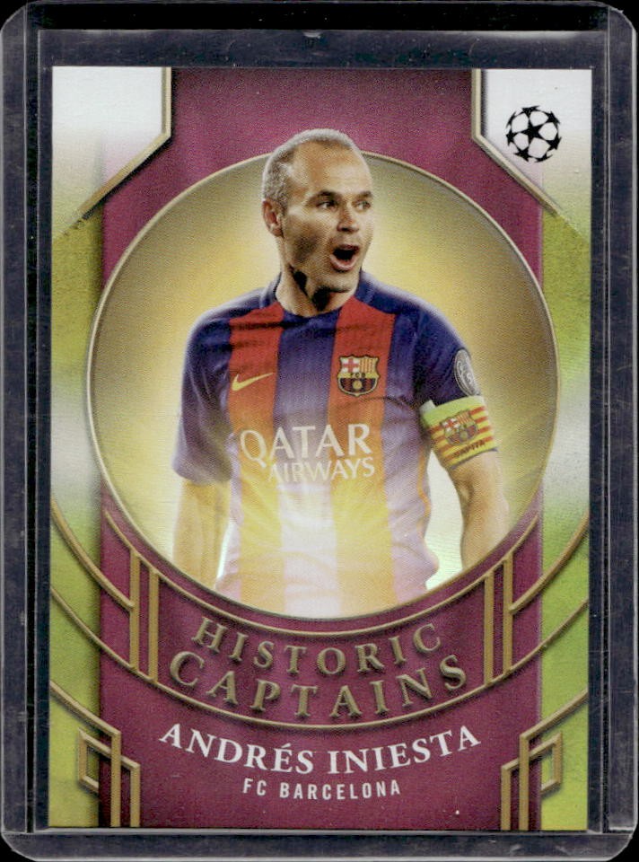 2024-25 Topps Andres Iniesta UEFA Historic Captains Gold Foilboard 31/50  