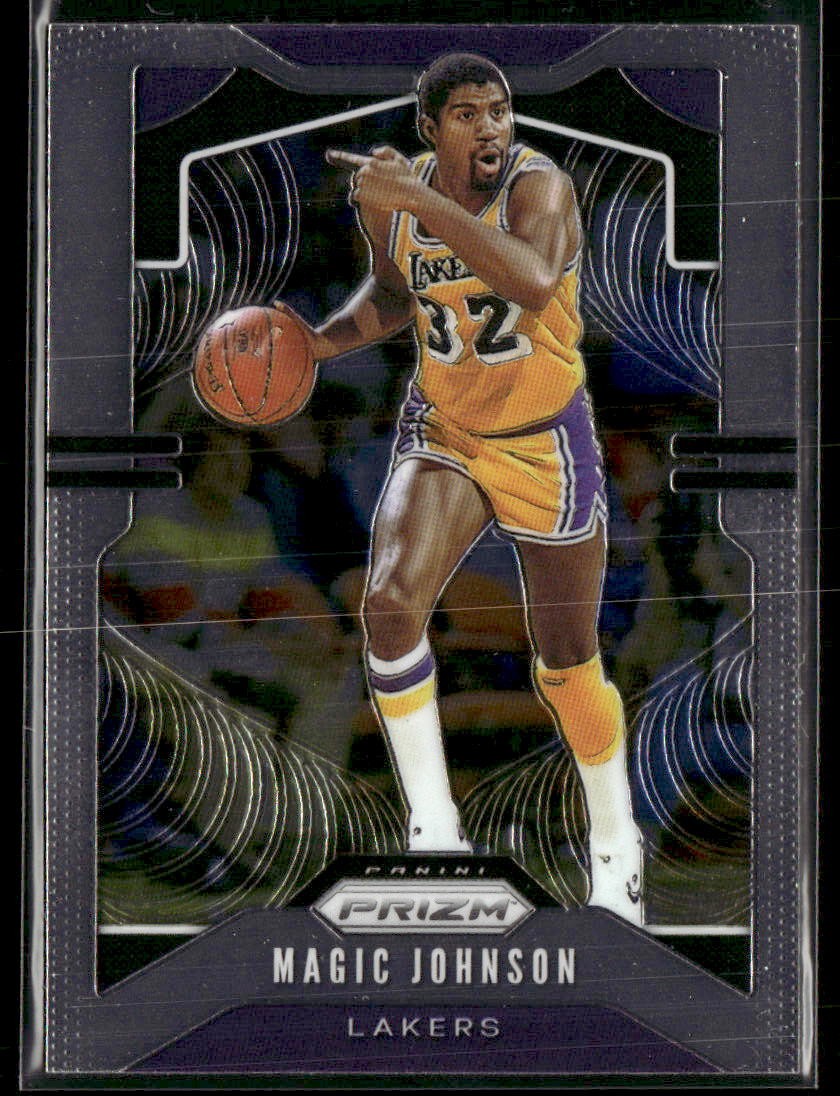 2019-20 Panini Prizm #25 Magic Johnson Prizms Silver Lakers Card 3201D