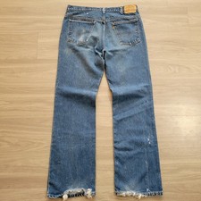 VTG LEVI'S MENS 36X32 TAG 38X34 20517 0217 ORANGE TAB BOOTCUT USA MADE JEANS