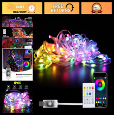 33ft 100 LED USB Color Changing Fairy String Lights, App Remote, Music Sync, IP6