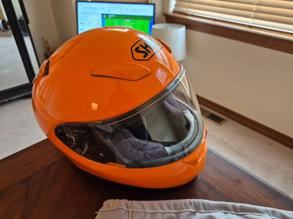 Casco integral naranja SHOEI RF-1100 visera completa talla mediana con cubierta - ¡COMO NUEVO! Foto 3 de 4