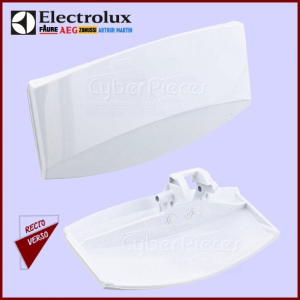Poignée blanche Electrolux 1325486007 avec mécanisme d'ouverture ergonomique