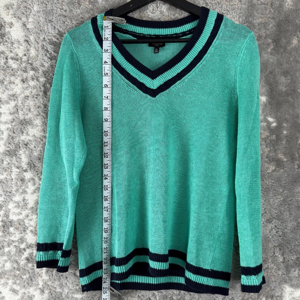 Suéter Talbots Petite Talla Sp Lino Cuello en V Como Nuevo Manga Larga Informal Pullover Foto 2 de 4