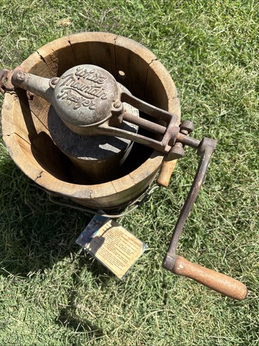 Antique 1923 WHITE MOUNTAIN FREEZER Ice Cream Maker 3 qt. Hand Crank Complete