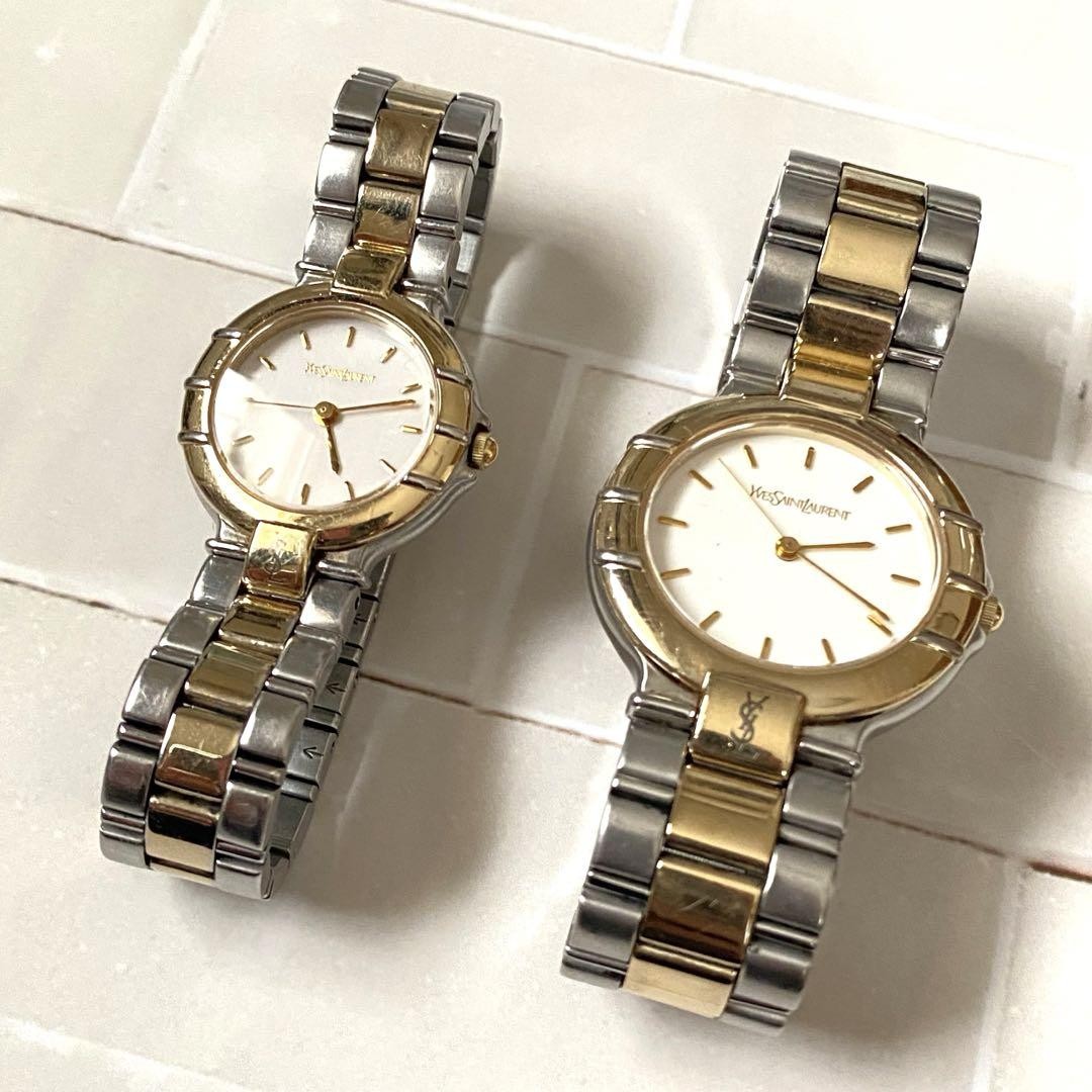 Yves Saint Laurent GN 4 S coppia orologi al quarzo usati batteria necessari non funzionanti