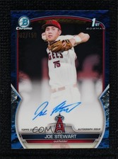 2023 Bowman Chrome Prospect Blue Lunar Crater Refractor Joe Stewart Auto r0j