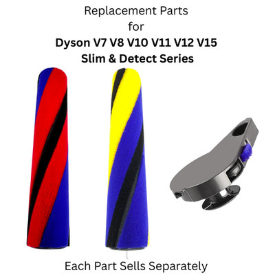 Brush Roll Bar & End Cap For Dyson  V7 V8 V10 V11 V15 Slim & Slim Detect Series