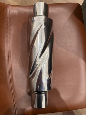 2.5 Inch Glasspack Muffler Exhaust Pipe, Universal Performance Resonator