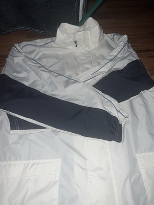 Reebok Jacke Weiß/Schwarz Größe L (14/16) mit Kapuze und Logo