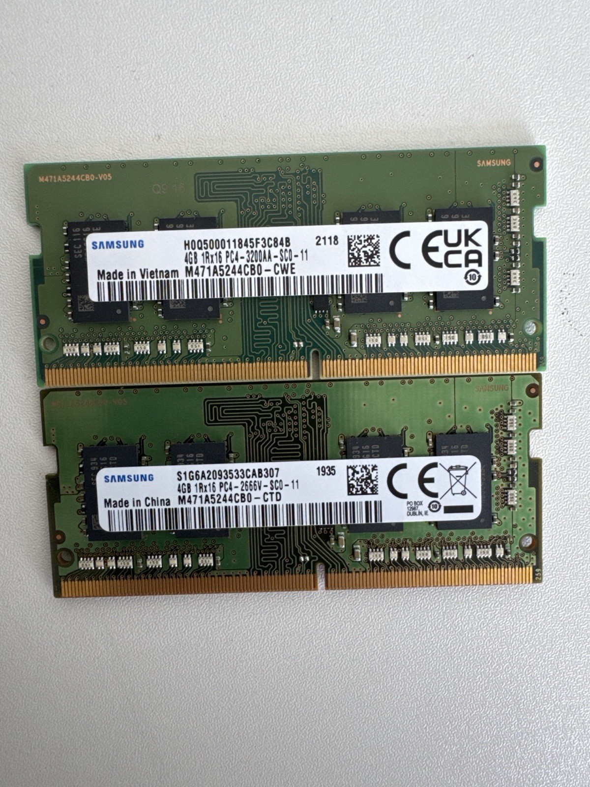Samsung 8GB (2x4GB) DDR4 Laptop RAM SO-DIMM 3200MHz + 2666MHz Mixed