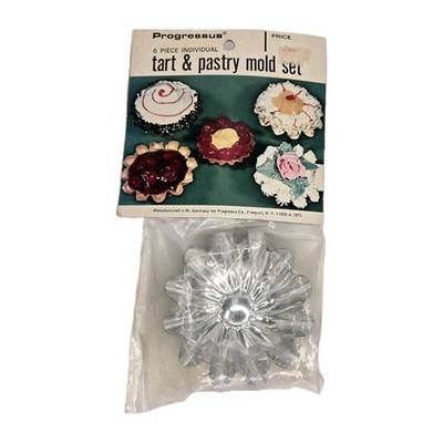 Vintage Progressus Tart & Pastry Mold Set West Germany 1972 6 Piece Baking Tins 