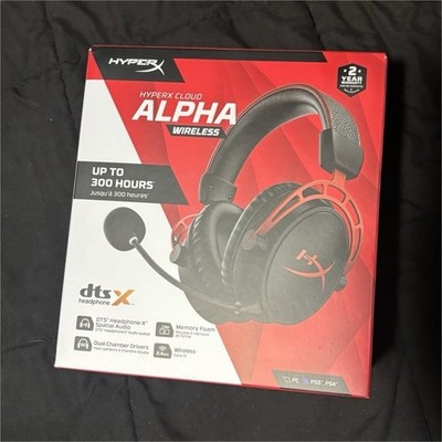 HyperX Cloud Alpha Wireless Headset Black Red DTS:X Memory Foam Dual Chamber