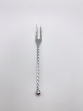 Vintage Alto Verchromt Chrome Cocktail Fork Mid Century Modern 4.5" Barware Re
