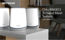 NETGEAR Orbi RBK853 Tri-Band Mesh Wi-Fi 6 System Set of 3