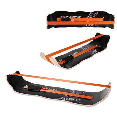 Uimoso Balance Board Wobble Trainer for Core Strength and Exercise, Black Orange