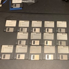 14 original Microsoft floppy disks total; Setup Boot Disk Disks 1 13
